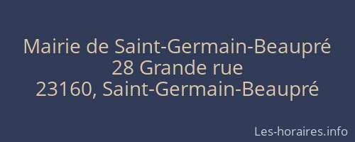 Mairie de Saint-Germain-Beaupré