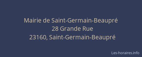 Mairie de Saint-Germain-Beaupr&eacute;