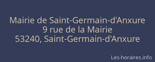Mairie de Saint-Germain-d'Anxure