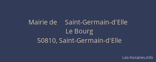 Mairie de     Saint-Germain-d'Elle
