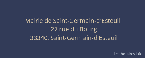Mairie de Saint-Germain-d'Esteuil