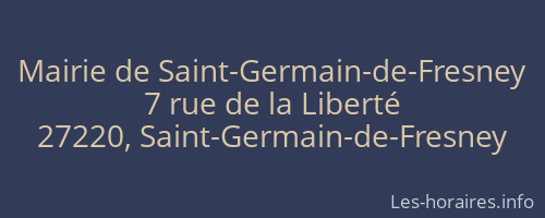 Mairie de Saint-Germain-de-Fresney