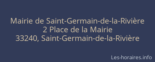 Mairie de Saint-Germain-de-la-Rivière