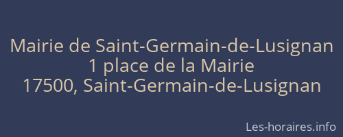 Mairie de Saint-Germain-de-Lusignan