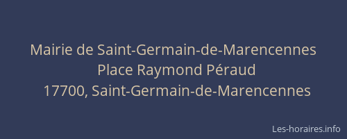 Mairie de Saint-Germain-de-Marencennes