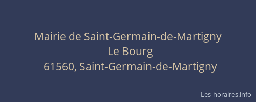 Mairie de Saint-Germain-de-Martigny