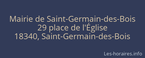 Mairie de Saint-Germain-des-Bois