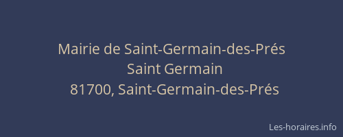 Mairie de Saint-Germain-des-Pr&eacute;s