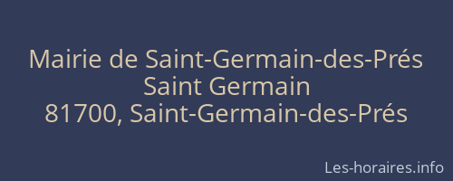 Mairie de Saint-Germain-des-Prés