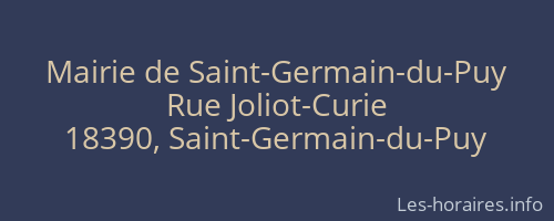 Mairie de Saint-Germain-du-Puy