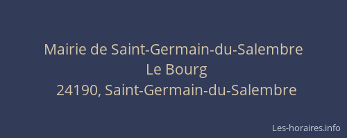Mairie de Saint-Germain-du-Salembre