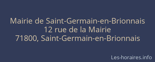 Mairie de Saint-Germain-en-Brionnais