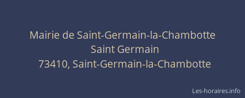 Mairie de Saint-Germain-la-Chambotte