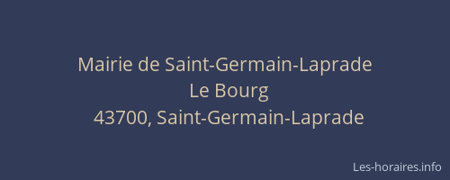 Mairie de Saint-Germain-Laprade