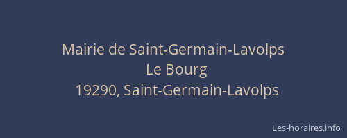 Mairie de Saint-Germain-Lavolps