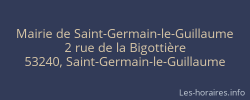 Mairie de Saint-Germain-le-Guillaume