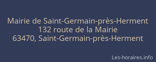 Mairie de Saint-Germain-près-Herment