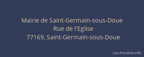 Mairie de Saint-Germain-sous-Doue