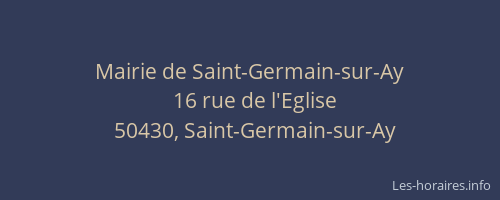 Mairie de Saint-Germain-sur-Ay