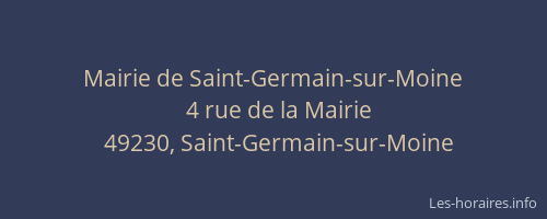 Mairie de Saint-Germain-sur-Moine
