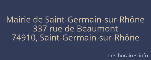 Mairie de Saint-Germain-sur-Rhône