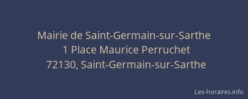 Mairie de Saint-Germain-sur-Sarthe
