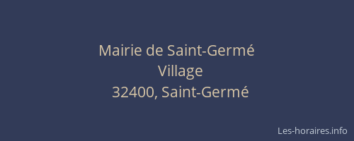 Mairie de Saint-Germé