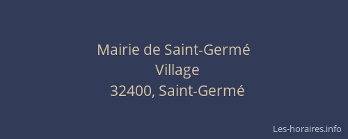 Mairie de Saint-Germ&eacute;