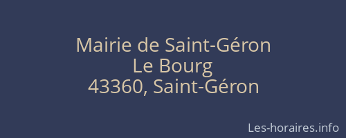 Mairie de Saint-Géron