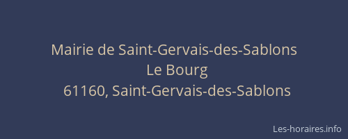 Mairie de Saint-Gervais-des-Sablons