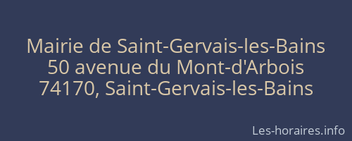 Mairie de Saint-Gervais-les-Bains
