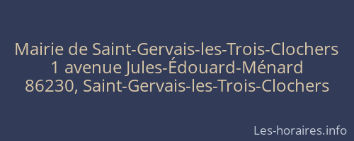 Mairie de Saint-Gervais-les-Trois-Clochers