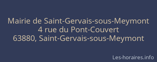 Mairie de Saint-Gervais-sous-Meymont