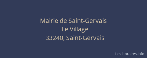 Mairie de Saint-Gervais