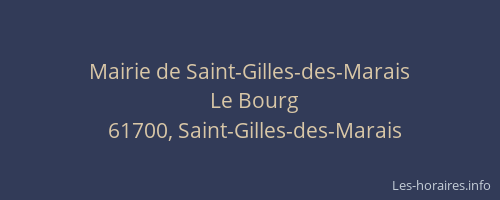 Mairie de Saint-Gilles-des-Marais
