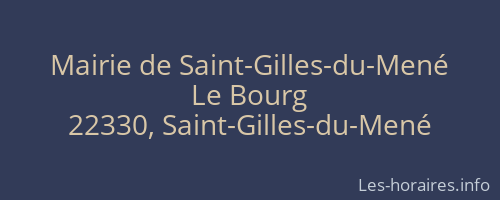 Mairie de Saint-Gilles-du-Mené