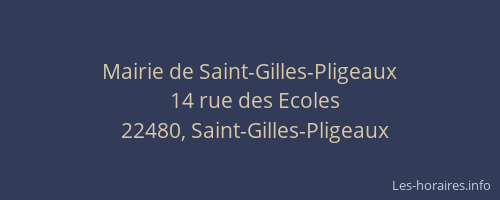 Mairie de Saint-Gilles-Pligeaux