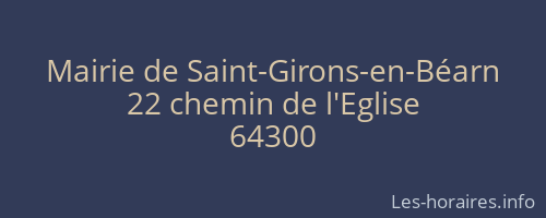 Mairie de Saint-Girons-en-B&eacute;arn
