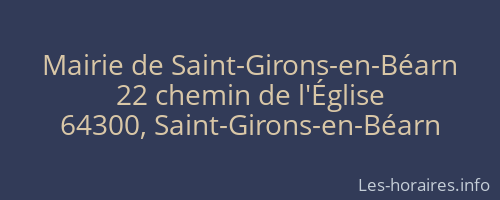 Mairie de Saint-Girons-en-Béarn