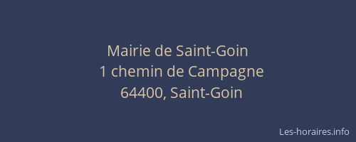 Mairie de Saint-Goin