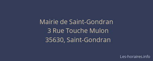 Mairie de Saint-Gondran