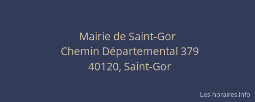 Mairie de Saint-Gor