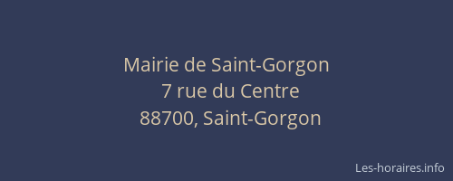 Mairie de Saint-Gorgon