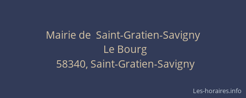 Mairie de  Saint-Gratien-Savigny