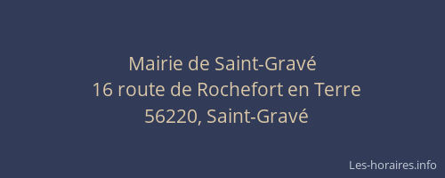 Mairie de Saint-Grav&eacute;
