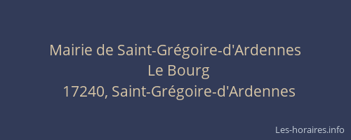 Mairie de Saint-Gr&eacute;goire-d'Ardennes