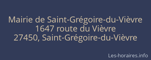 Mairie de Saint-Grégoire-du-Vièvre