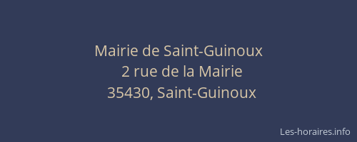 Mairie de Saint-Guinoux