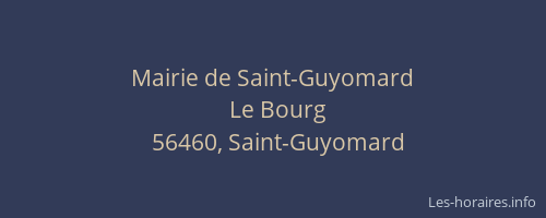 Mairie de Saint-Guyomard
