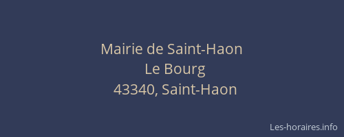 Mairie de Saint-Haon
